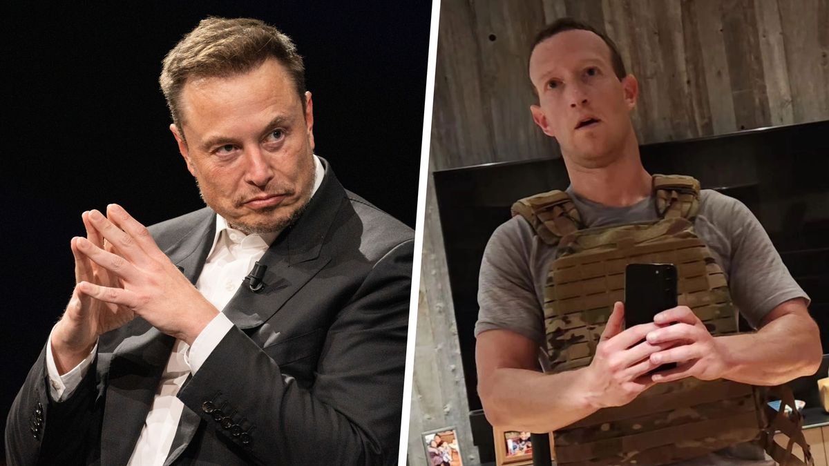 Od lewej: Elon Musk i Mark Zuckerberg. Miliarderzy zmierzą się podczas walki w klatce? 
