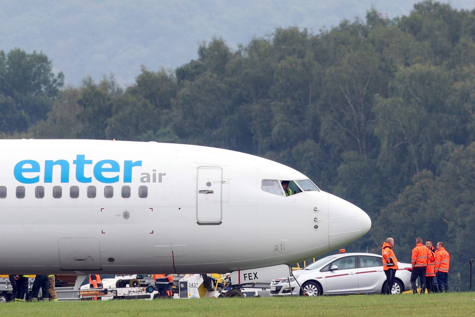 Samolot wypadł z pasa startowego w Krakowie