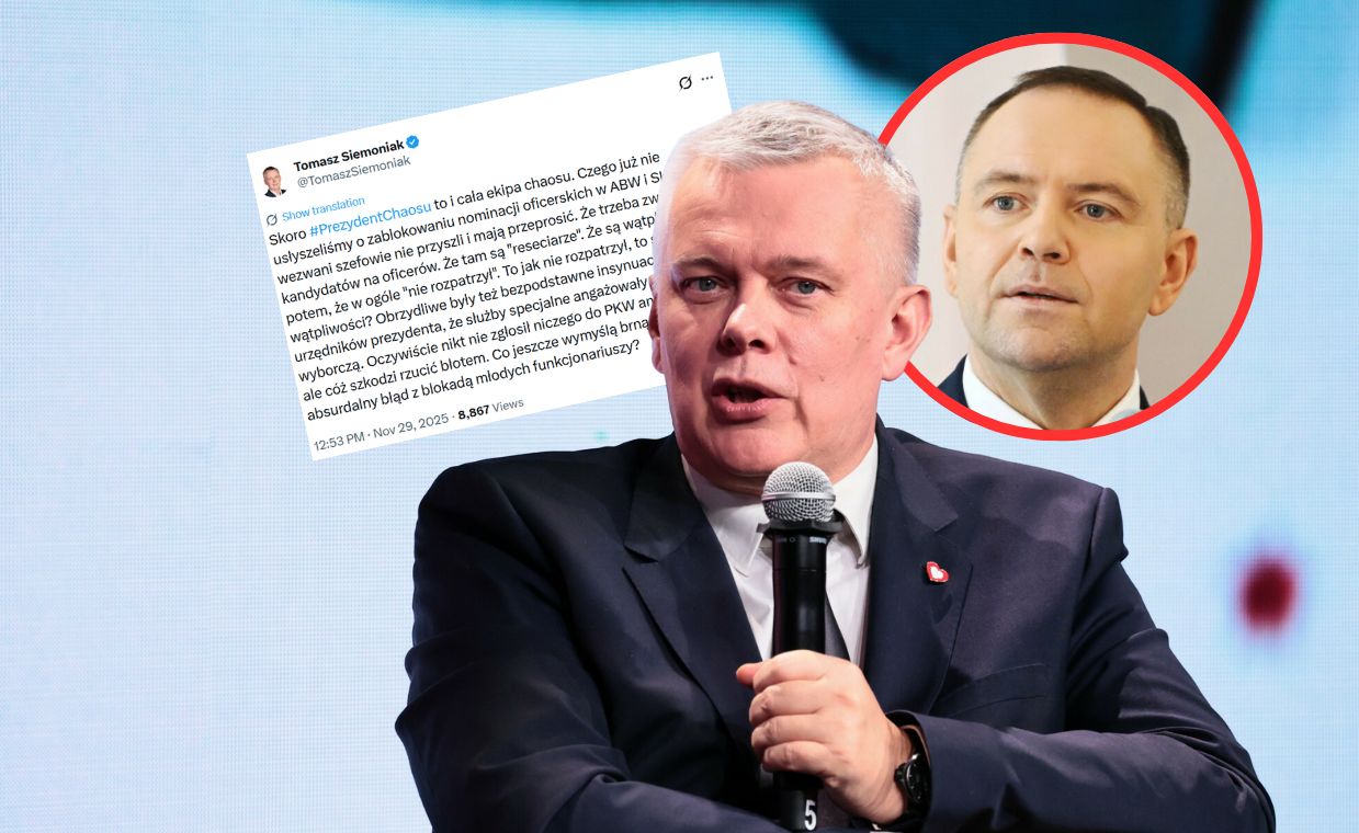 "Obrzydliwe insynuacje". Siemoniak odpowiada ludziom Nawrockiego