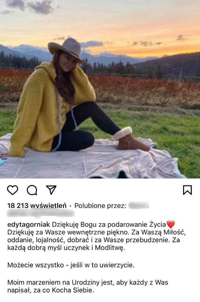 Edyta Górniak świętuje 48. urodziny i dziękuje fanom