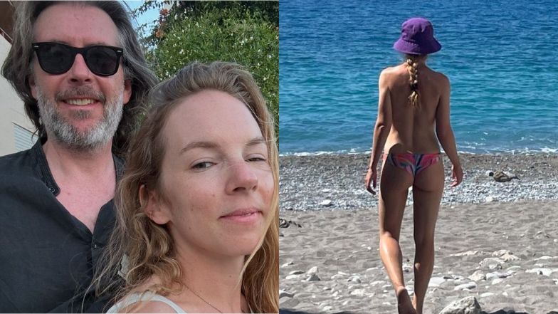 Hanna Turnau na wakacjach z mężem.