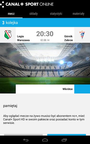 CANAL+ Sport Online  (Android) - dobreprogramy