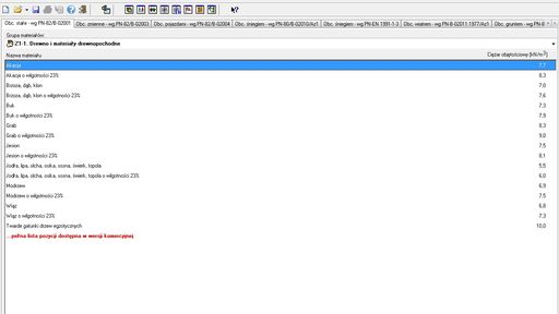 Kalkulator Obciążeń Normowych