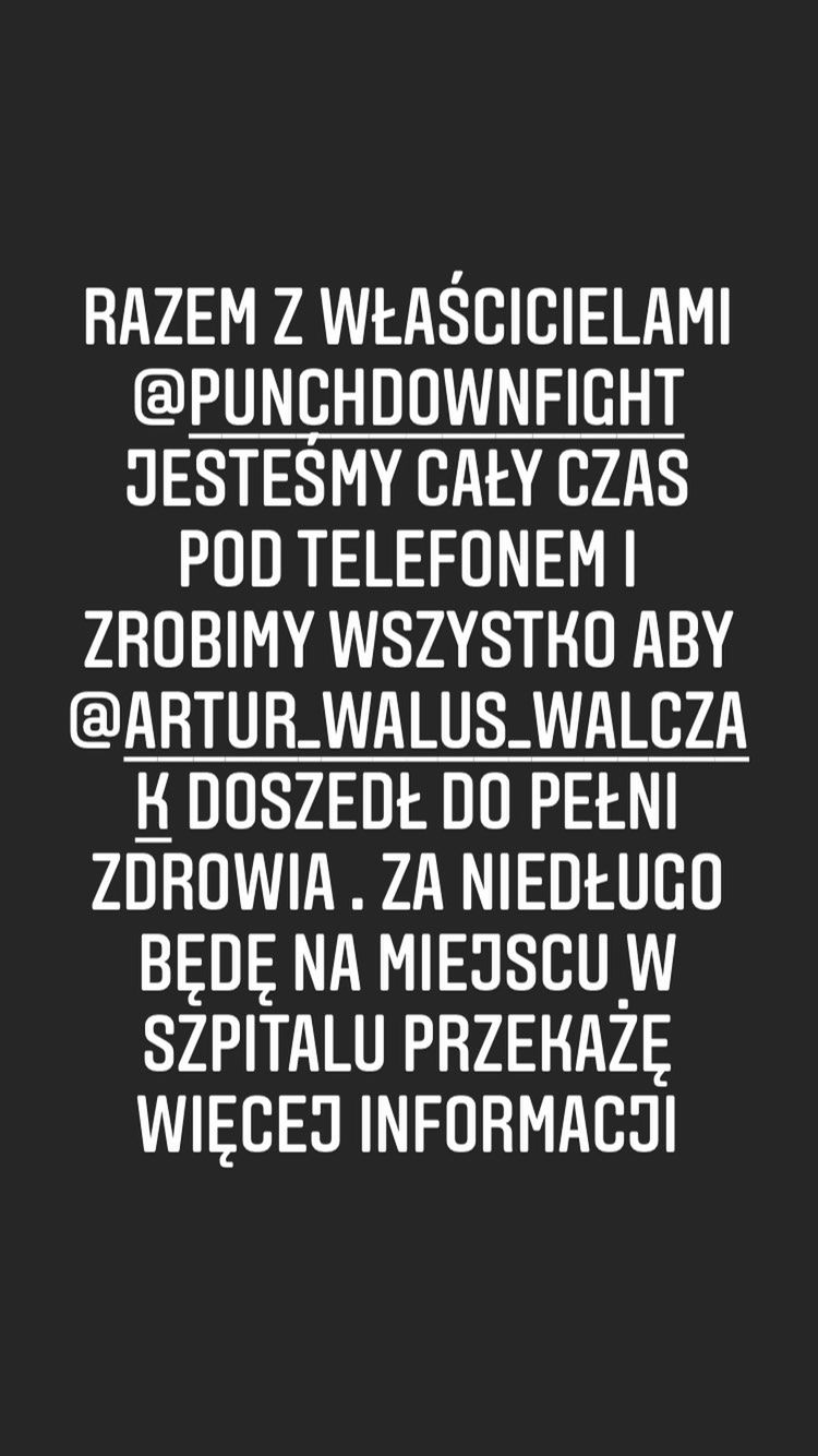 Bonus BGC relacjonuje stan Artura Walczaka