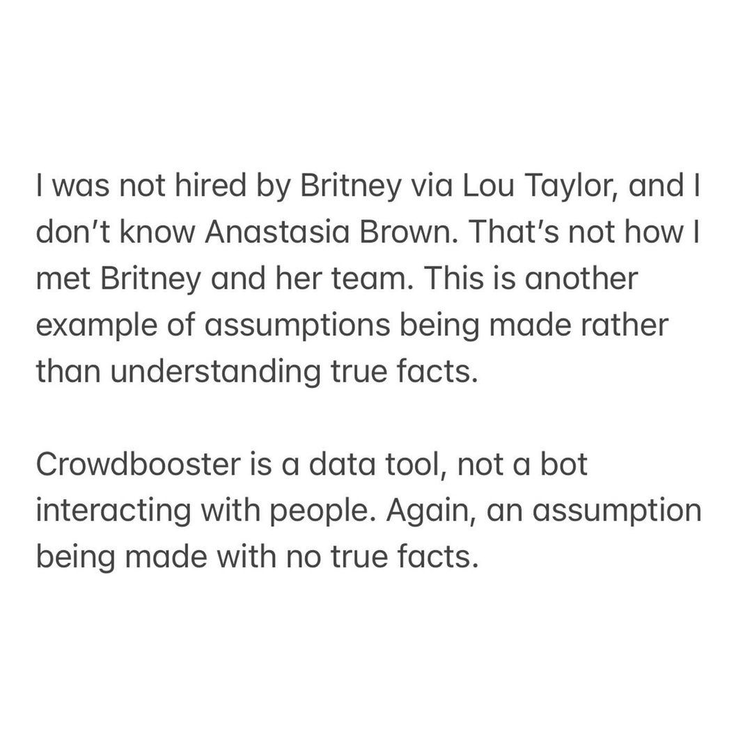 Oświadczenie w sprawie social mediów Britney Spears