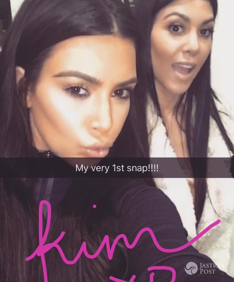 Pierwszy snap Kim Kardashian