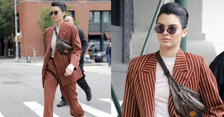 Kendall Jenner w za dużym garniturze