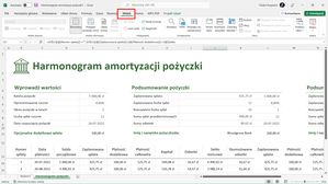 Excel: menu Widok