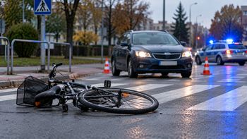 Tragiczny wypadek w Ostrowcu Świętokrzyskim. 75-letnia rowerzystka potrącona przez samochód. Kobieta nie żyje
