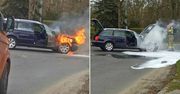 Pożar audi na rondzie Myśliborskim