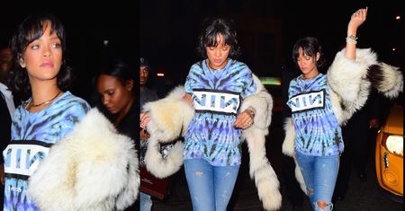 Rihanna w T-shircie i szynszylach (ZDJĘCIA)