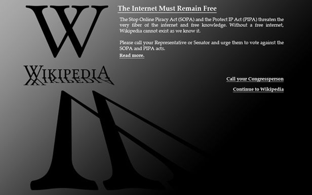 Ruch na Wikipedii wzrósł podczas blackoutu