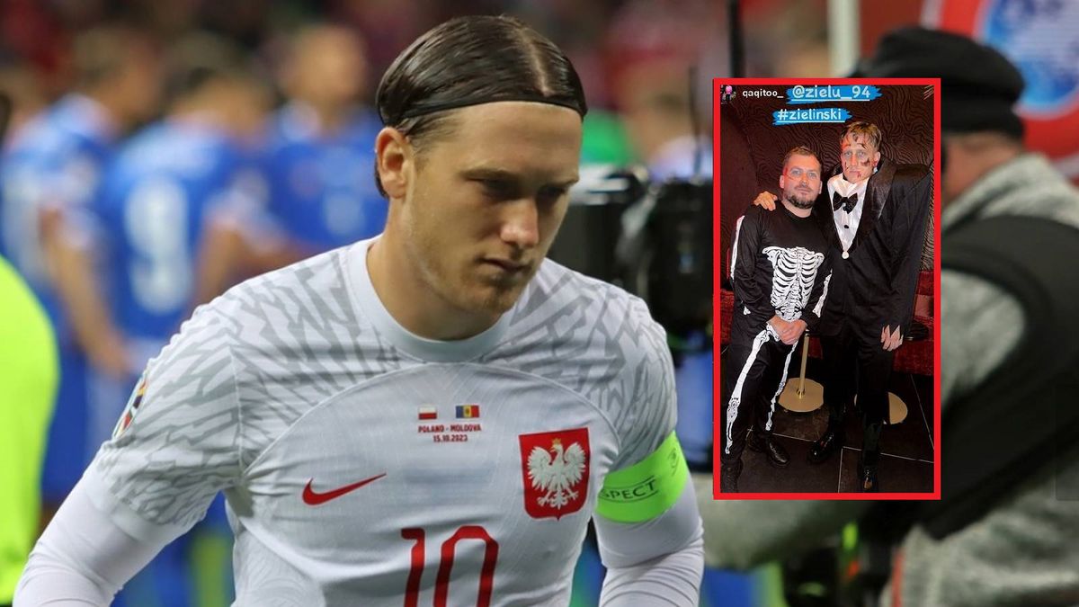 Piotr Zieliński w trakcie meczu z Mołdawią.