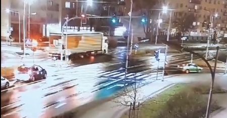Kompletnie pijany jechał TIR-em pod prąd  - VIDEO