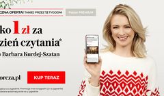 Barbara Kurdej-Szatan w świątecznej kampanii subskrypcji Wyborcza.pl