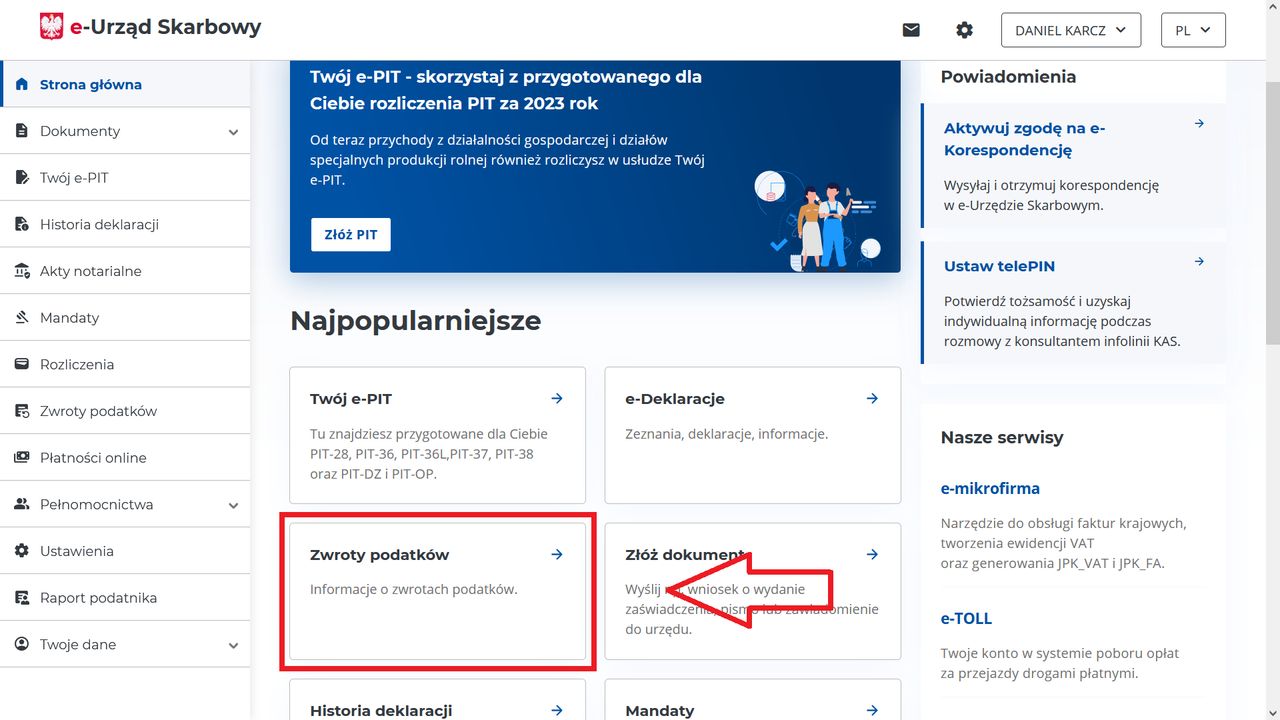 Jak sprawdzić termin zwrotu podatku za 2023 rok?