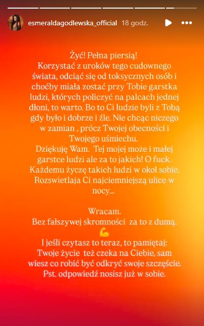 Wpis Esmeraldy Godlewskiej