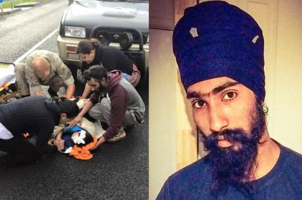 Sikh zdjął swój turban, żeby ratować potrąconego chłopca! (FOTO)