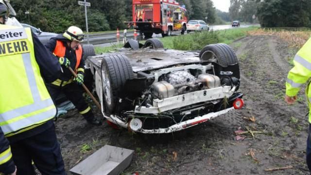 Ferrari 458 Italia rozbite w trakcie jazdy próbnej 1