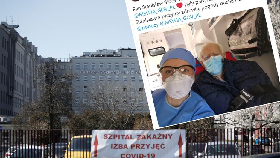 Koronawirus w Polsce. 100-latek wyleczony z COVID-19. Dziękując lekarzom powiedział: "wolałbym tu zostać"