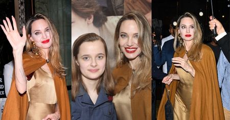 Angelina Jolie olśniewa na premierze musicalu. Towarzyszyła jej 15-letnia Vivienne. Skóra zdjęta z matki? (ZDJĘCIA)