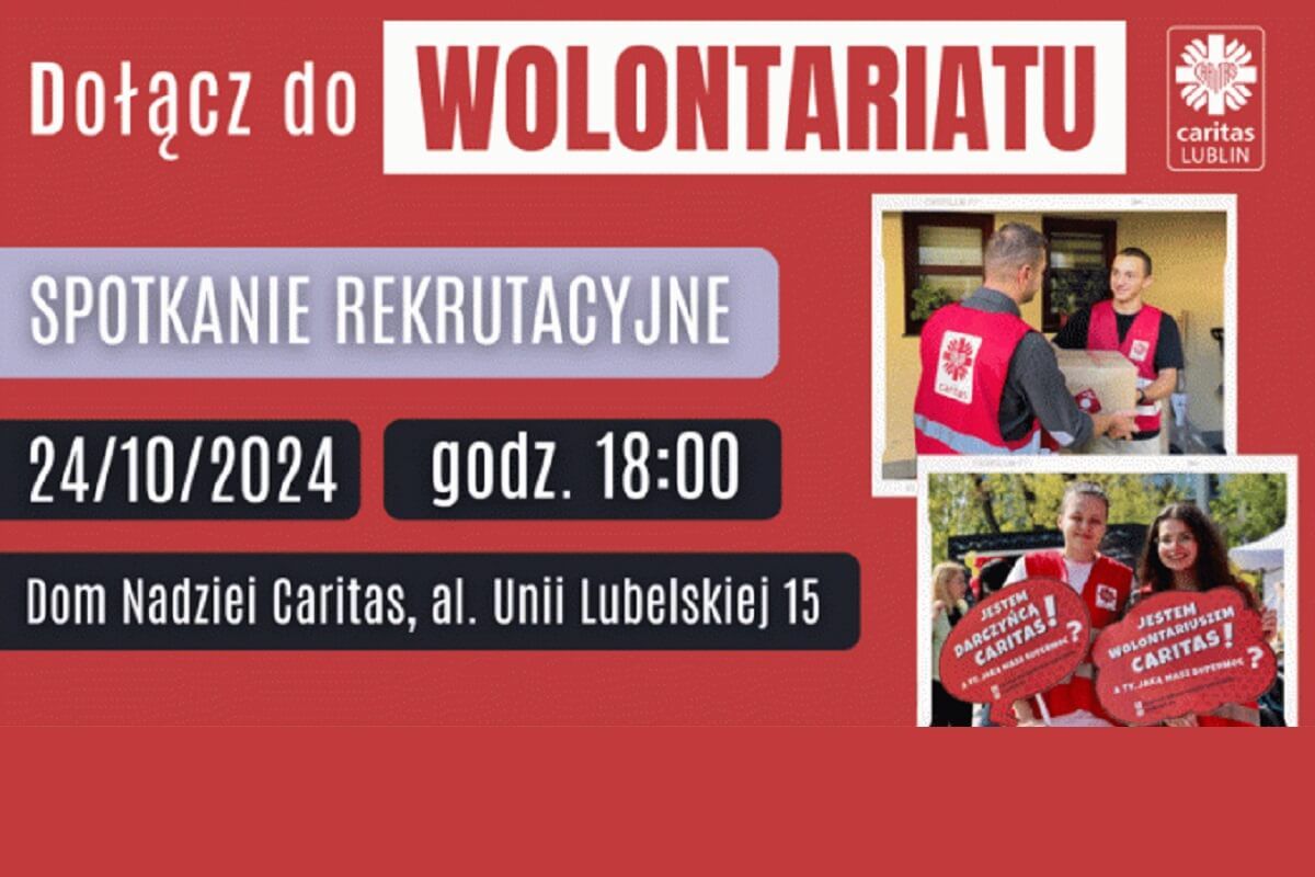 Ogłoszenie dotyczące naboru na wolontariuszy Caritas