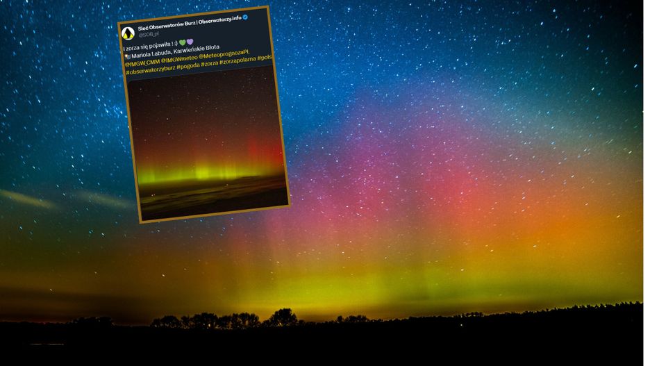 Zorza polarna nad Polską