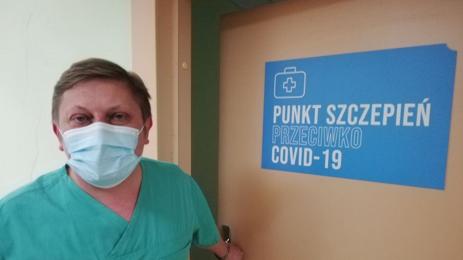 Punkt szczepień w szpitalu w Kościerzynie pod Gdańskiem