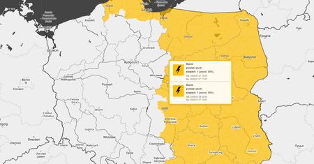 IMGW wydało ostrzeżenie dla Płocka. Burze, silny wiatr i grad nad regionem