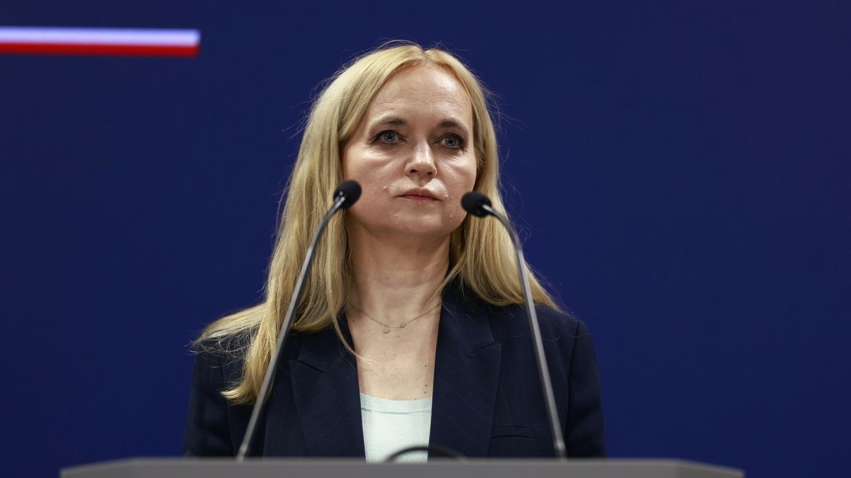 Ministrowie o karze dla Polski za nieodebrane szczepionki Pfizer
02.04.2026. Warszawa.  Briefing ministry zdrowia Jolanty Sobieranskiej-Grendy i ministra finansow i gospodarki Andrzeja Domanskiego nt. nieprawomocnego wyroku w sprawie Pfizer Export Fot. Filip Naumienko/REPORTER
N/z: Jolanta Sobieranska-Grenda
Filip Naumienko/REPORTER