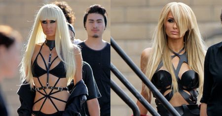 Paris Hilton nagrywa teledysk... W STROJU SADO-MASO! (ZDJĘCIA)
