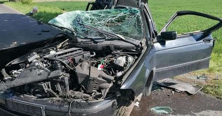 Śmiertelny wypadek w Wielkopolsce. Kierowca BMW zginął na miejscu