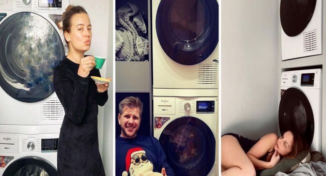 Bohosiewicz, Chajzer, Mucha i Włodarczyk pozują na Instagramie przy pralce. A przy okazji ją reklamują