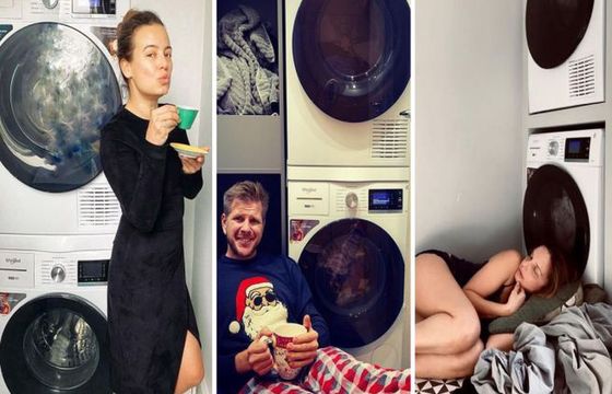 Bohosiewicz, Chajzer, Mucha i Włodarczyk pozują na Instagramie przy pralce. A przy okazji ją reklamują