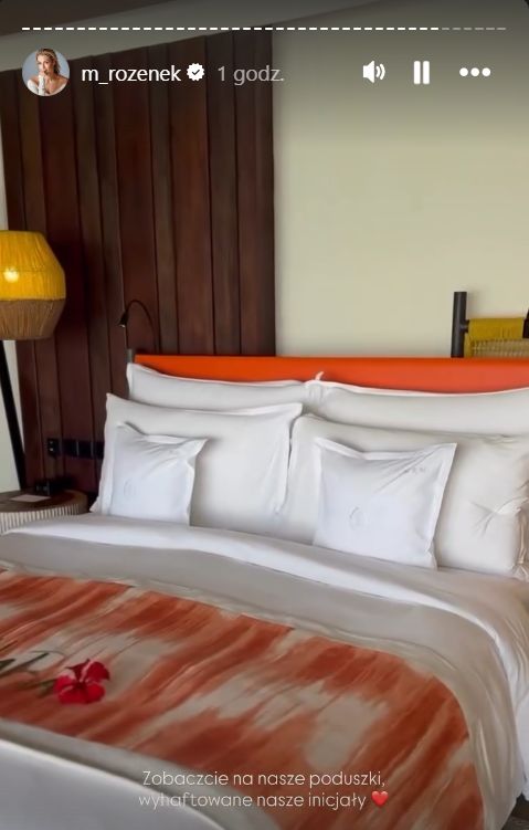Małgorzata Rozenek-Majdan i jej sypialnia w hotelu