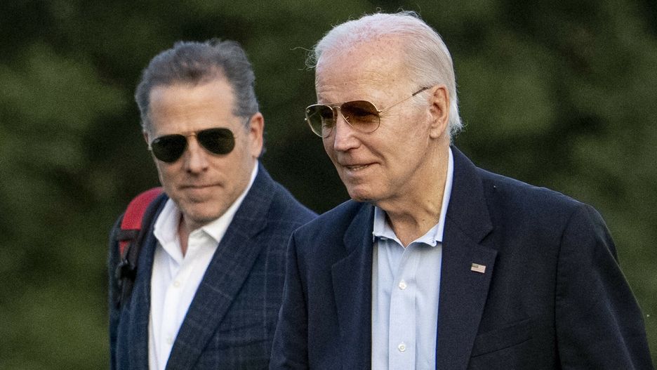 TemporaryFILE - President Joe Biden, and his son Hunter Biden arrive at Fort McNair, Sunday, June 25, 2023, in Washington. Hunter Biden has been charged with felony gun possession. A federal indictment filed in Delaware says Biden lied about his drug use when he bought a firearm in 2018 while struggling with addiction to crack cocaine.  (AP Photo/Andrew Harnik, File)Andrew Harnik