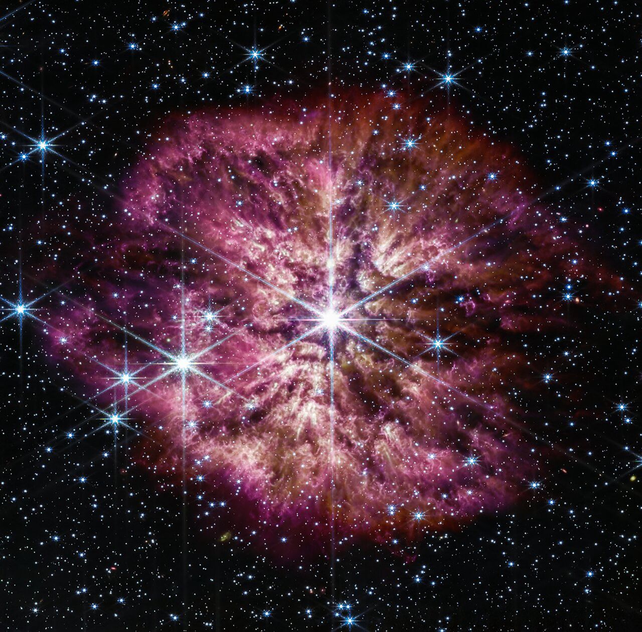 Gwiazda WR 124 uchwycona przez JWST.