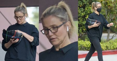 Emerytka Cameron Diaz BEZ MAKIJAŻU mknie ulicą, załatwiając sprawunki na mieście (ZDJĘCIA)