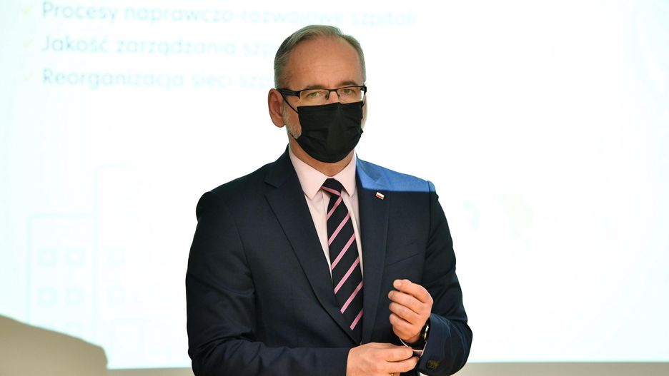 Adam NiedzielskiWarszawa, 30.12.2021. Minister zdrowia Adam Niedzielski na konferencji prasowej w Centrum Zdrowia Dziecka w Warszawie, 30 bm. dotycz�cej projektu reformy systemu szpitali w Polsce. (rp/dw) PAP/Radek PietruszkaRadek PietruszkaCentrum Zdrowia Dziecka, covid-19, CZD, epidemia, epidemie i zarazy, konferencja, koronawirus w Polsce, maseczka, minister, polityk, polityka, reforma reformy szpitali, SARS-CoV-2, szpital, zdrowia