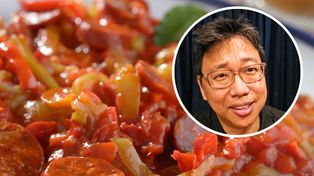 Koreańczyk pierwszy raz w życiu jadł leczo. Wziął "łychę" i od razu to poczuł