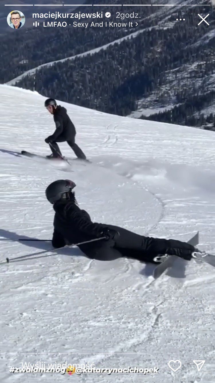Cichopek zaliczyła upadek na nartach 
