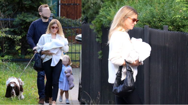 Kasia Tusk z mężem i dziećmi odwiedza rodziców