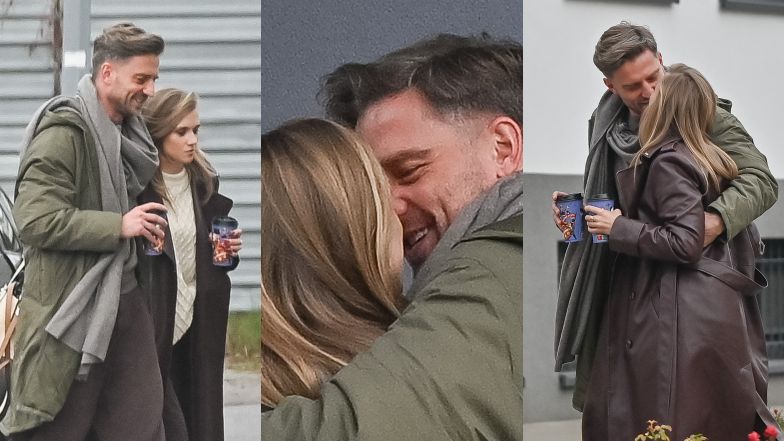 Agnieszka Kaczorowska i Marcin Rogacewicz na mieście