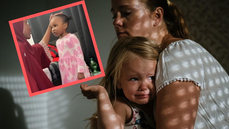 Mama uczy córkę, jak rozpoznawać zły i dobry dotyk