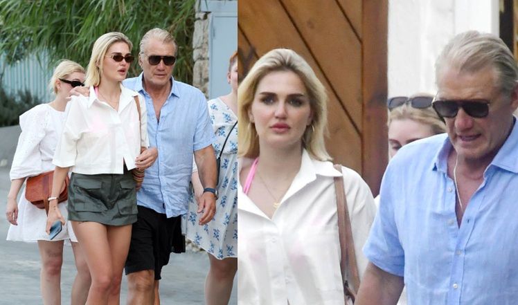 66-letni Dolph Lundgren relaksuje się ze swoją 27-letnią narzeczoną na Mykonos