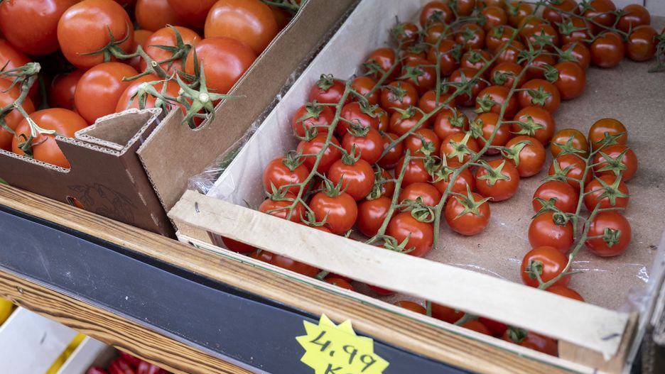 Fresh tomatoes for sale at a small shop as shortages of some vegetables continues in UK supermarkets on 6th March 2023 in London, United Kingdom. (photo by Mike Kemp/In Pictures via Getty Images)