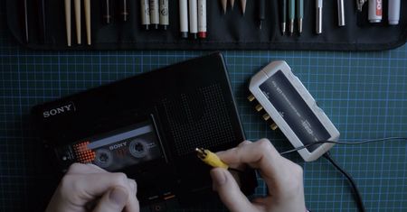 Wideo odtworzone z kasety audio. Jakość jest okropna, ale się udało