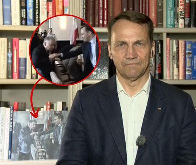 Sikorski miał zdjęcie Kaczyńskiego. "Zobacz, Jarku"