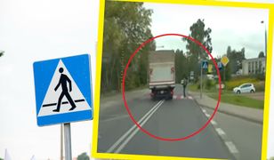 Prawie zabił pieszego na pasach w Olsztynie. Jest nagranie