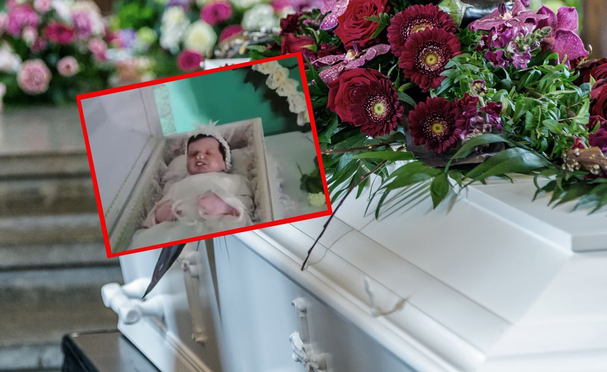 W trumnie zamiast dziecka znajdowała się lalka